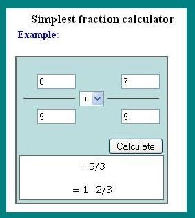 in simplest form calculator.